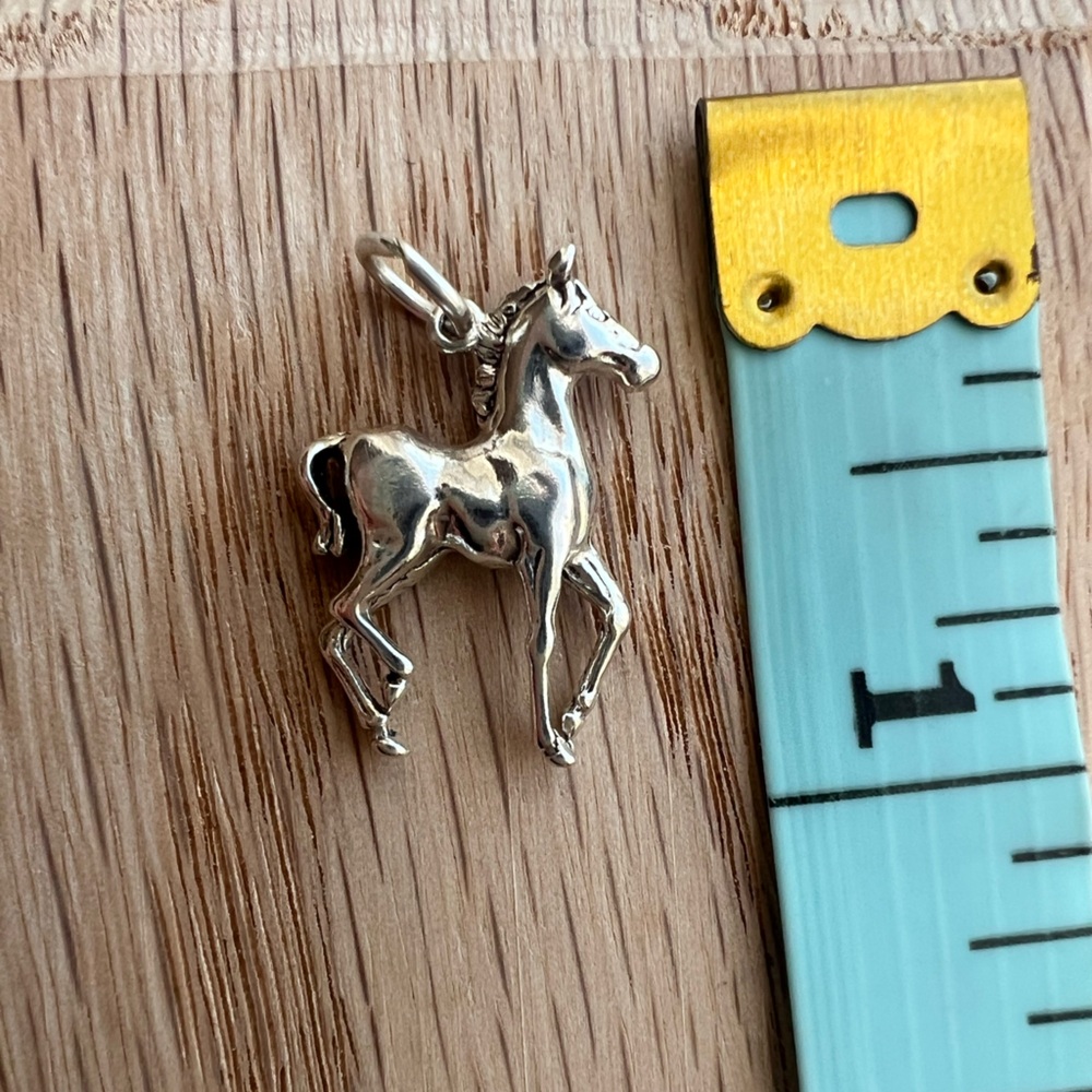 Running Horse Vintage Sterling Silver Charm Pendant 925 - Picture 6 of 7